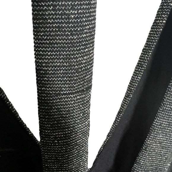 Free People Black Metallic Deep Plunge Halter Empire Short Dress Medium - Picture 13 of 14